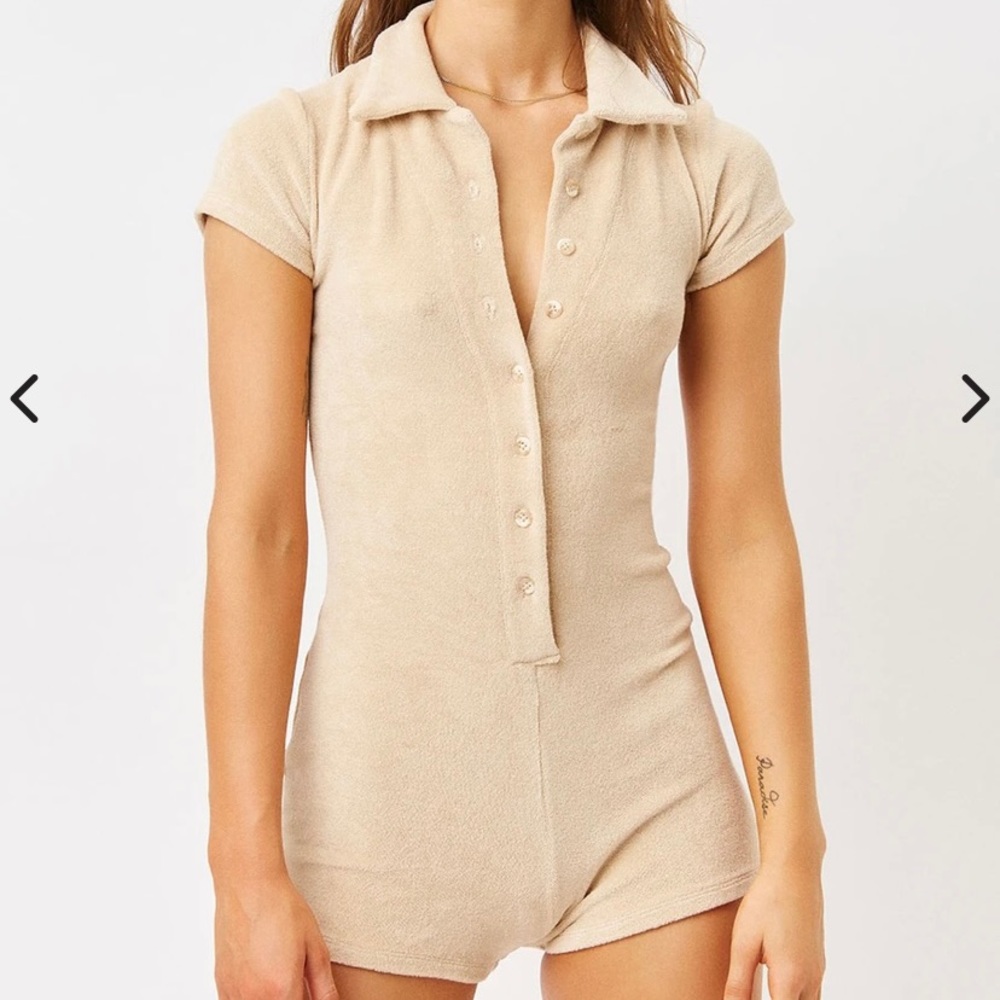 Frankie’s Bikinis Rose Romper - sand